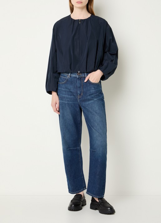 Max Mara Butterfly jack met steekzakken - voorkant 3 donkerblauw