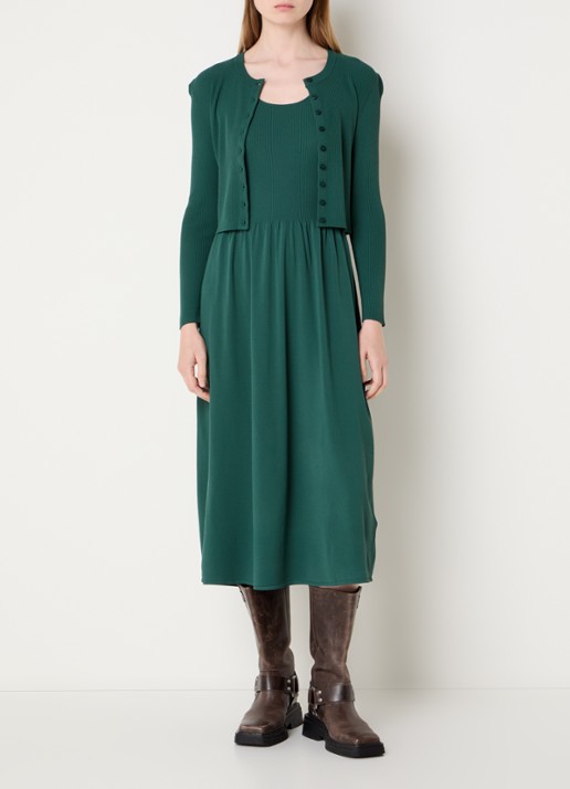 Max Mara Calibri midi jurk met ribstructuur