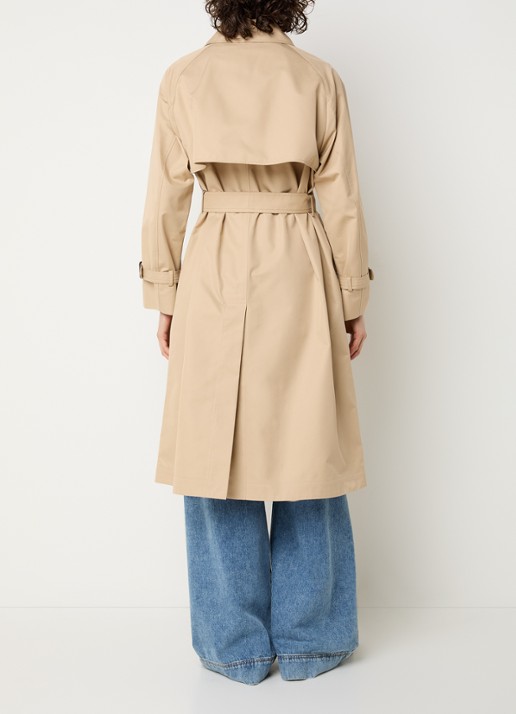 Max Mara Canasta double-breasted trenchcoat met steekzakken - achterkant beige