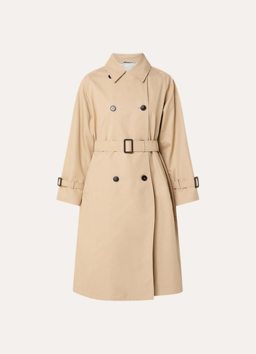 Max Mara Canasta double-breasted trenchcoat met steekzakken - voorkant 2 beige