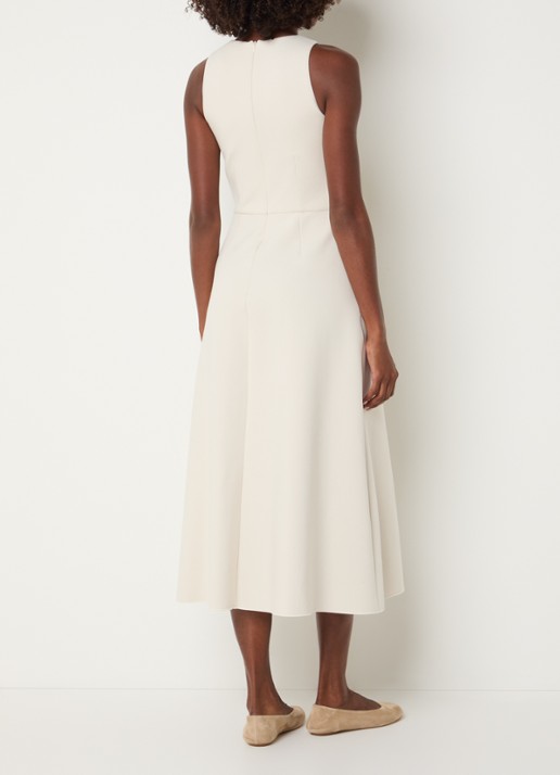 Max Mara Cannone midi jurk met steekzakken - achterkant 2 beige
