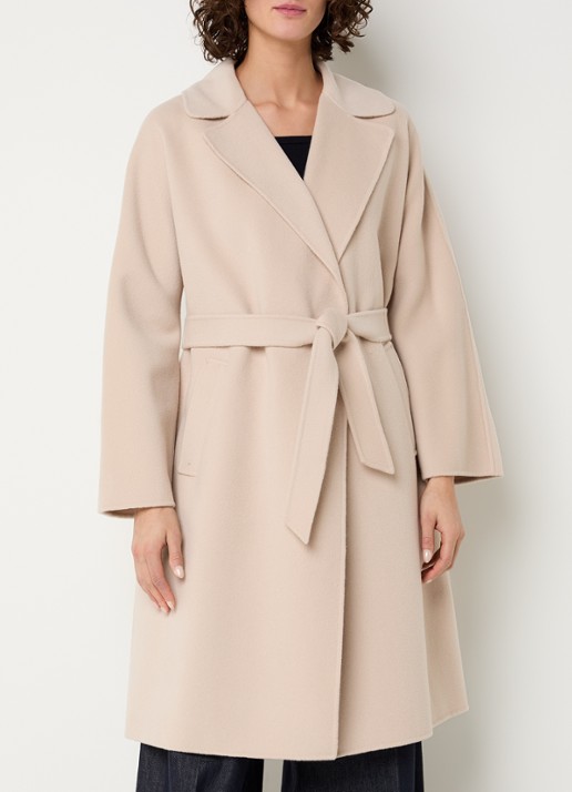Max Mara Civada mantel in wolblend met steekzakken