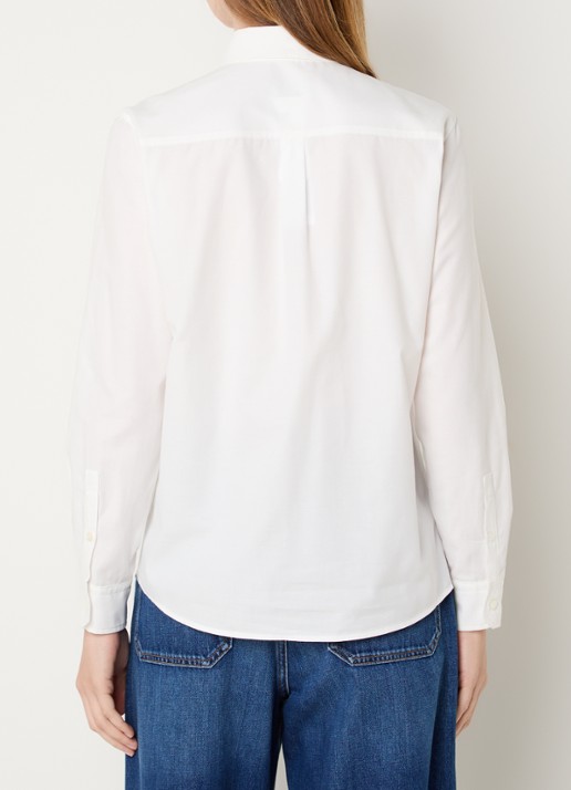 Max Mara Cobalto blouse met borstzak - achterkant wit