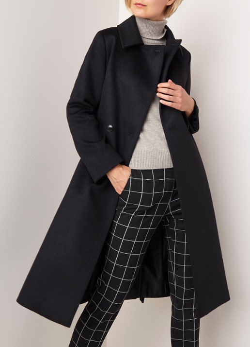 MaxMara Collage mantel in wolblend met strikceintuur