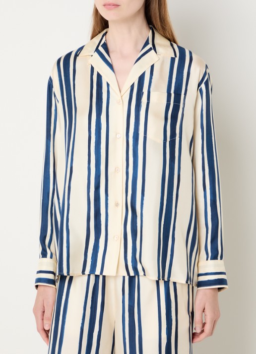 Max Mara Corona blouse van zijde met streepprint