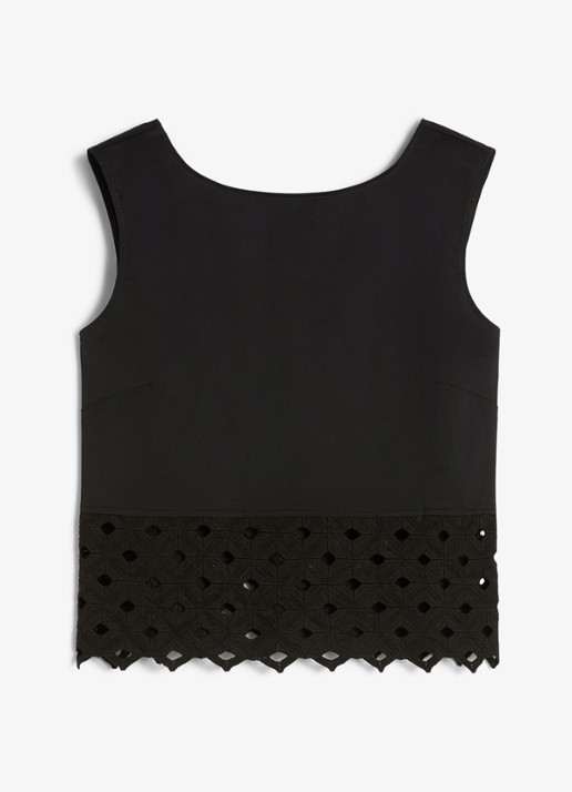 Max Mara Crop top met cut-out detail - voorkant 4 zwart