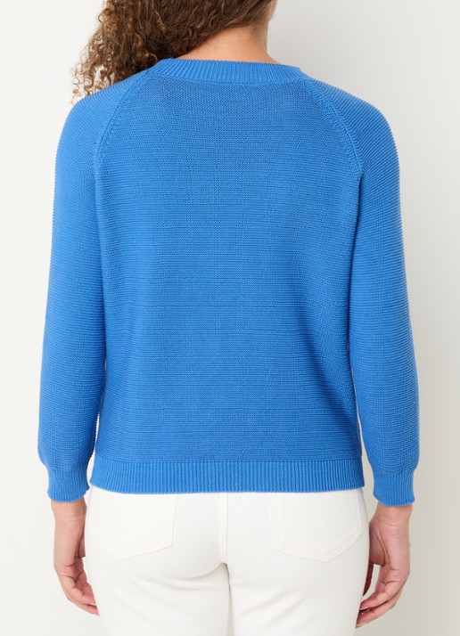 Max Mara Daere fijngebreide trui met ronde hals - achterkant 2 blauw