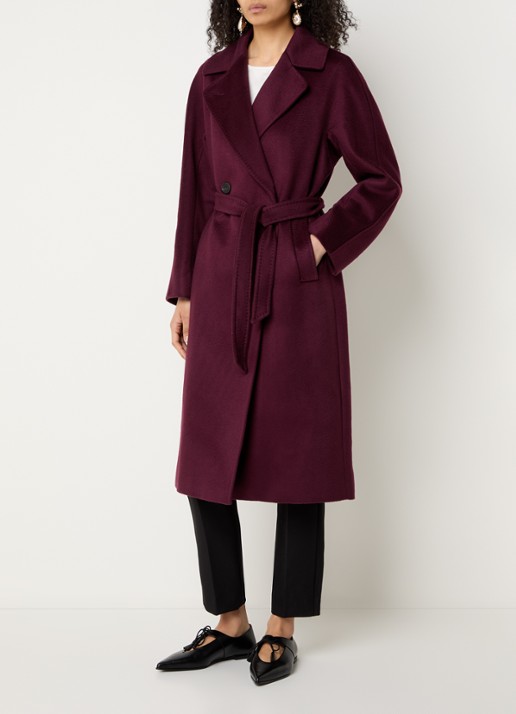 Max Mara Double-breasted blazer van wol met ceintuur