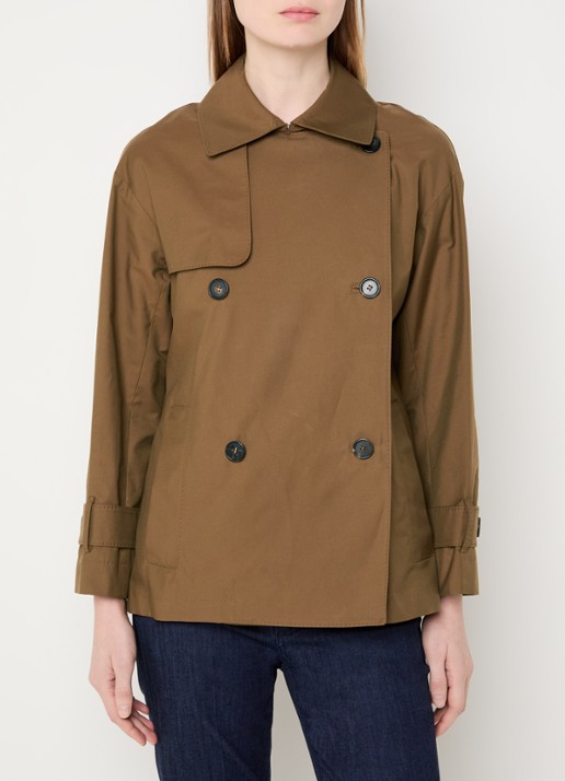 Max Mara Double-breasted trenchcoat met steekzakken - detail 2 bruin