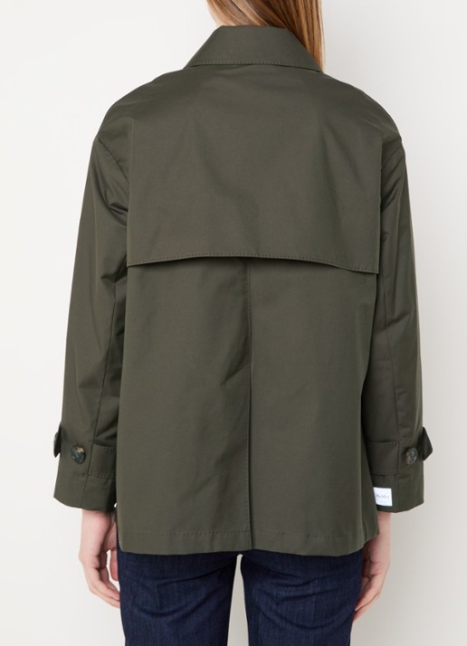 Max Mara Double-breasted trenchcoat met steekzakken - achterkant 2 bronsgroen