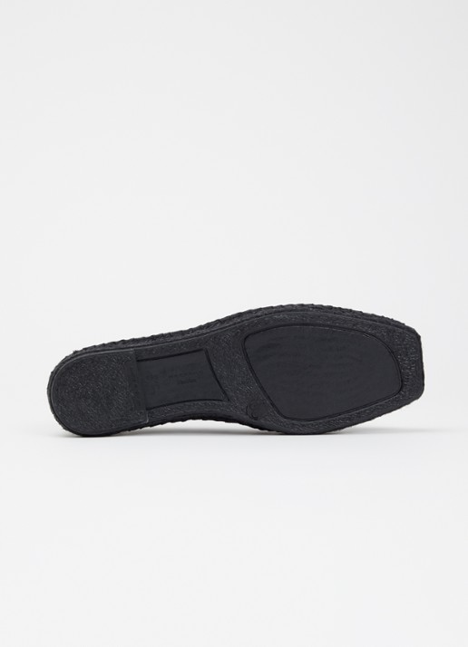 Max Mara Espadrille met opengewerkt dessin - detail 4 zwart