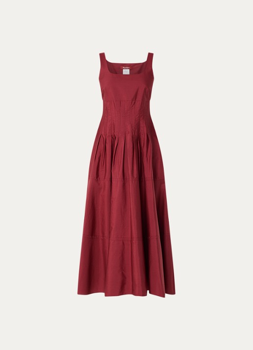 Max Mara Feltre midi jurk met steekzakken - voorkant 3 rood