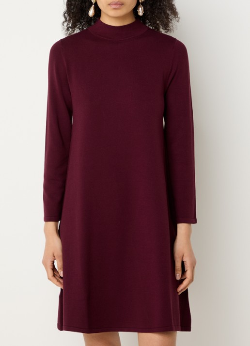 Max Mara Fijngebreide mini trui-jurk met opstaande kraag