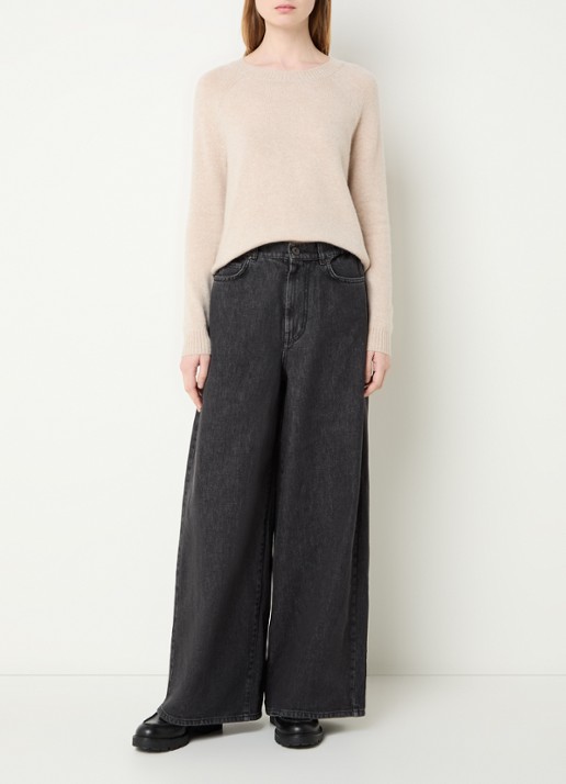 Max Mara Fijngebreide pullover van kasjmier - voorkant 4 beige