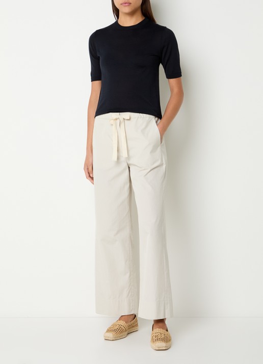 Max Mara Fijngebreide Top in kasjmierblend - voorkant 4 donkerblauw