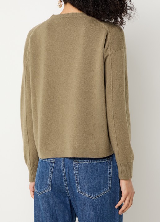 Max Mara Fijngebreide trui in kasjmierblend met stretch - achterkant 2 camel