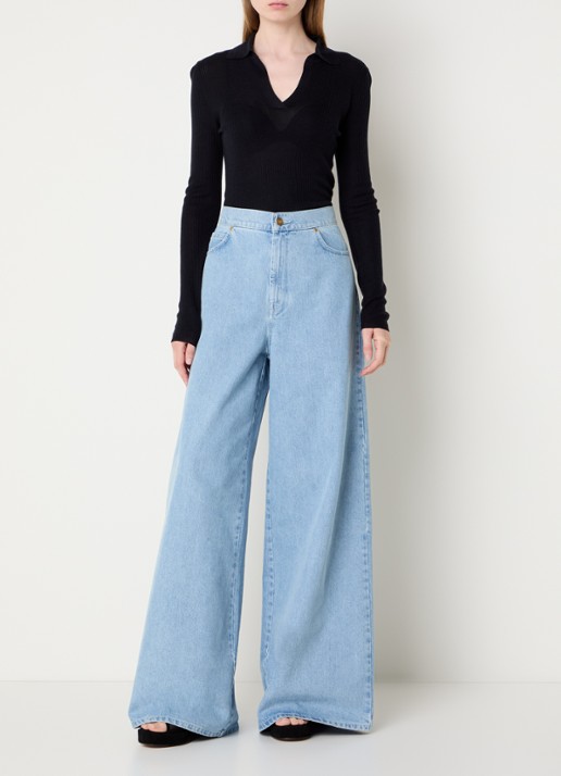 Max Mara Fijngebreide trui in kasjmierblend - voorkant 3 donkerblauw