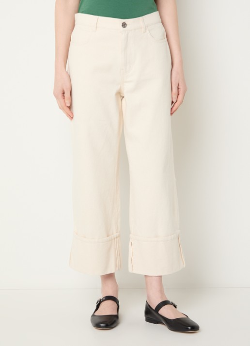 Max Mara Gesto high waist wide leg cropped jeans met gekleurde wassing