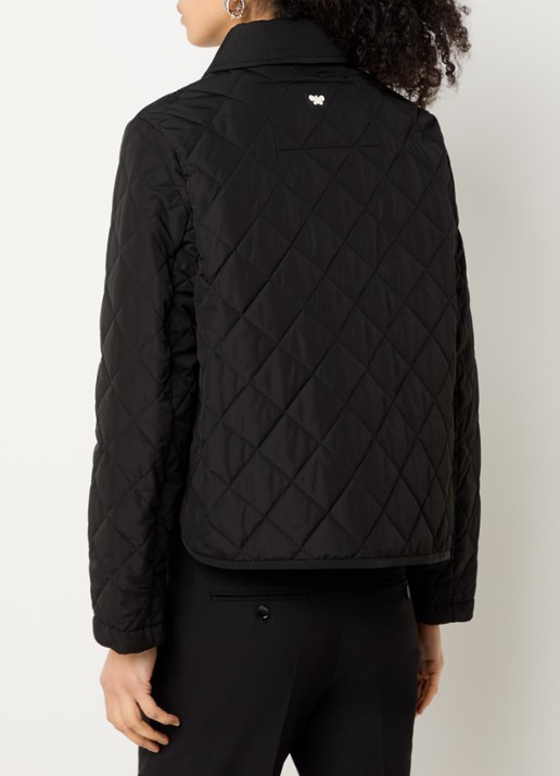 Max Mara Gewatteerd jack met quilt patroon en steekzakken - achterkant 4 zwart