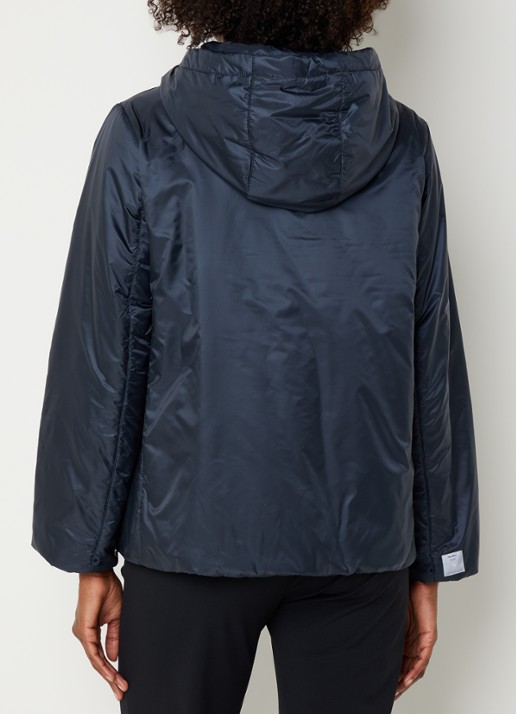 Max Mara Gewatteerde jack met steekzakken - achterkant 3 donkerblauw