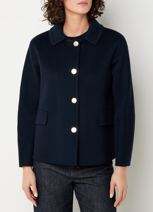 Max Mara Grazia mantel van scheerwol