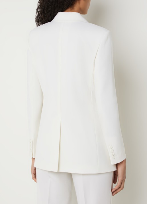 Max Mara Grembo double-breasted blazer van scheerwol met klepzakken - achterkant wit