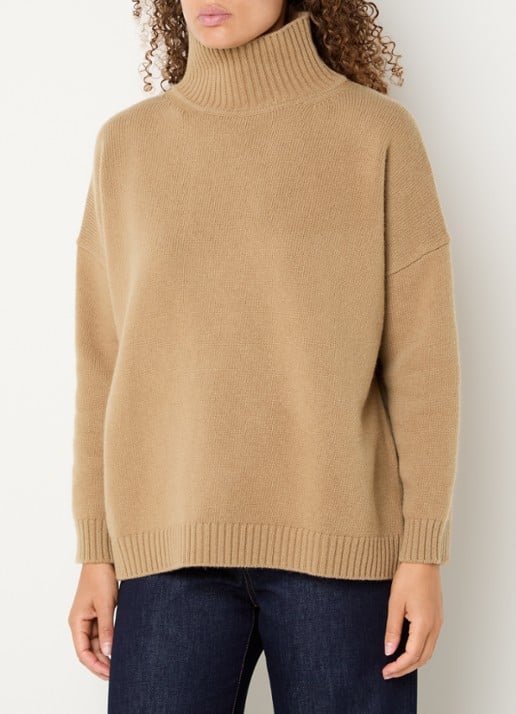 Max Mara Grofgebreide trui van wol met col