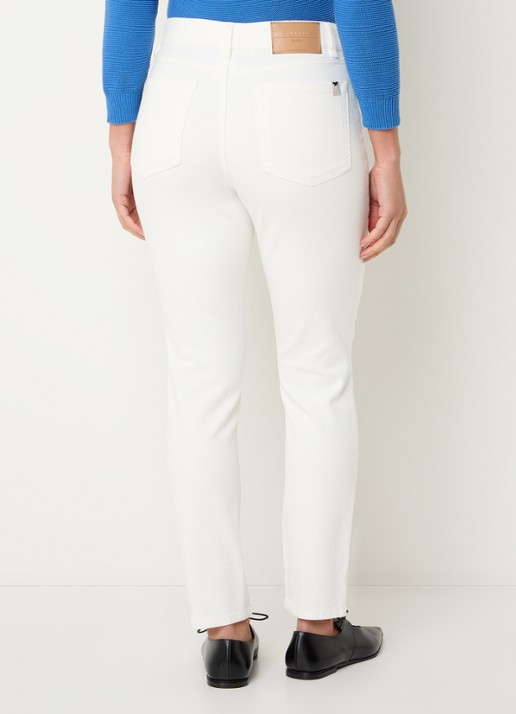 Max Mara High waist slim fit jeans met gekleurde wassing - achterkant 3 wit