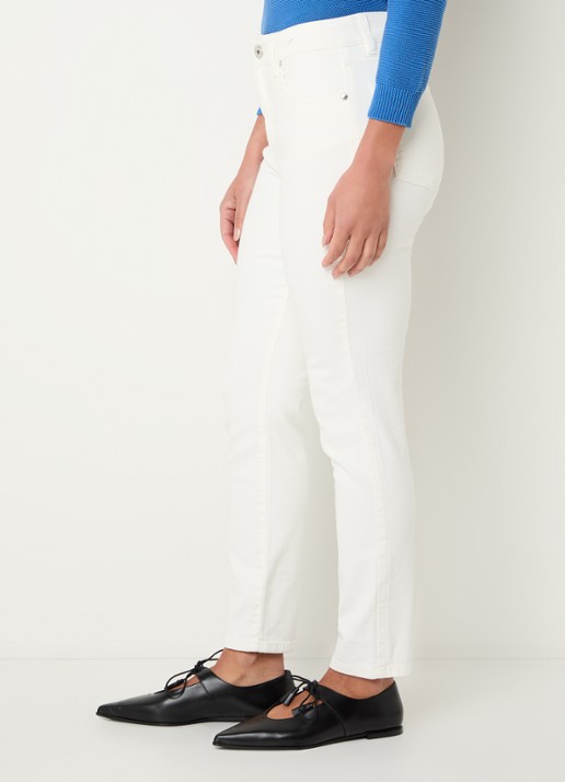 Max Mara High waist slim fit jeans met gekleurde wassing - detail 2 wit