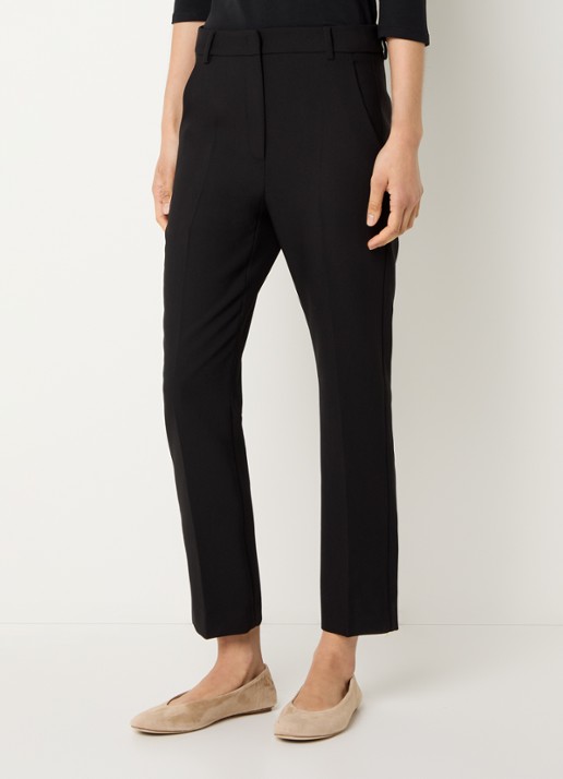 Max Mara High waist slim fit pantalon met steekzakken - detail 4 zwart
