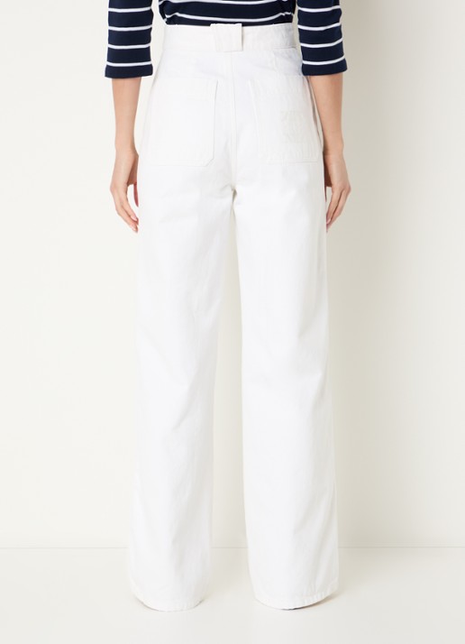 Max Mara High waist wide fit jeans met gekleurde wassing - achterkant 2 wit