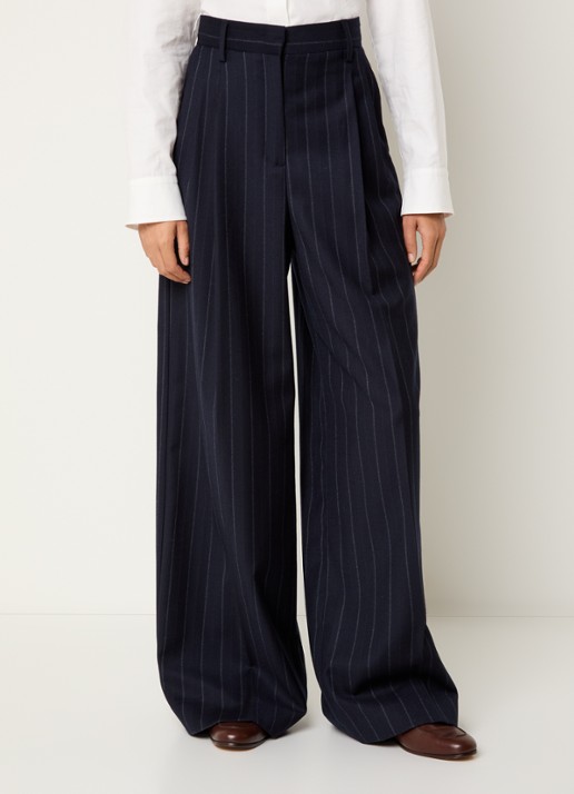 Max Mara High waist wide fit pantalon met krijtstreep