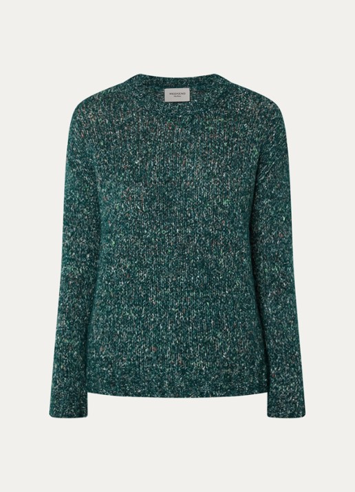 Max Mara Hobby grofgebreide trui in alpaca wolblend - voorkant 2 groen