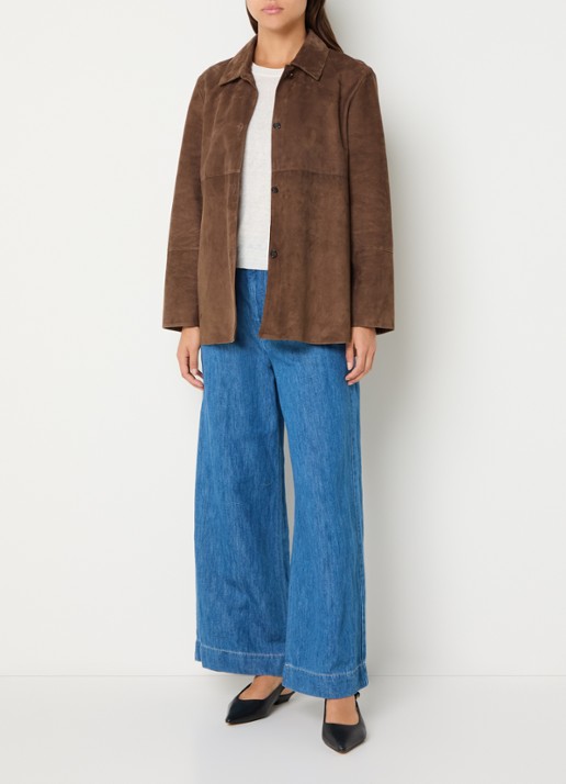 Max Mara Jack van zijde - voorkant 2 bruin