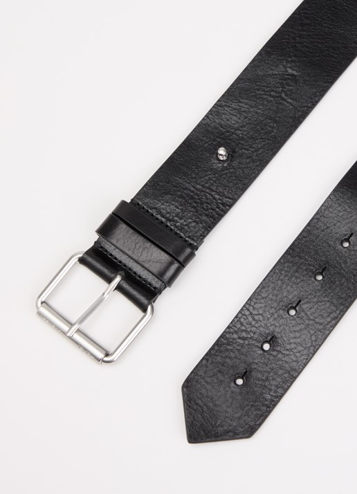 Max Mara Kacarnet riem van leer  - detail zwart