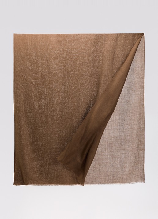 Max Mara Karauche sjaal in kasjmierblend 180 x 80 cm - detail 2 chocoladebruin