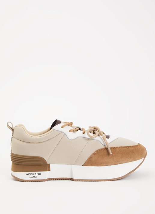 MaxMara Kazambra sneaker met leren details en logo