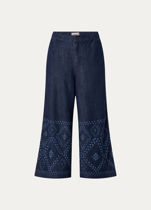 Max Mara Lampada high waist wide leg jeans met donkere wassing - voorkant 3 indigo