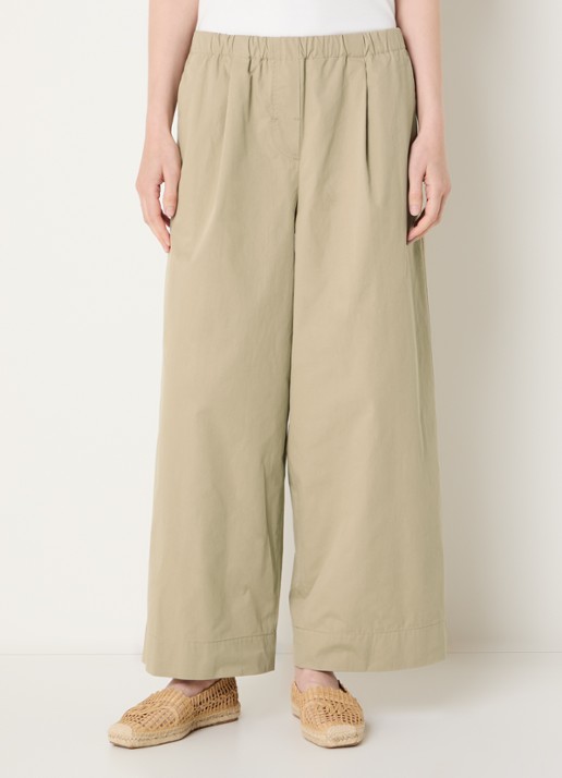 Max Mara Libero high waist wide fit broek met steekzakken
