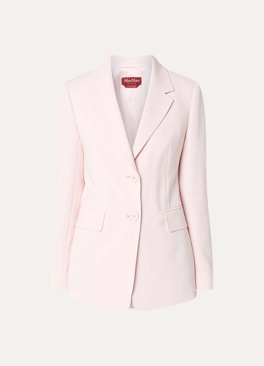 Max Mara Linz blazer met klepzakken - voorkant 3 lichtroze