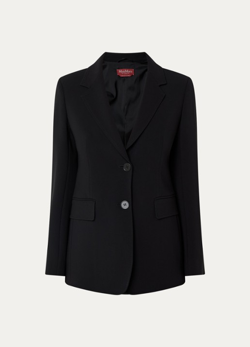 Max Mara Linz blazer met schoudervulling - voorkant zwart