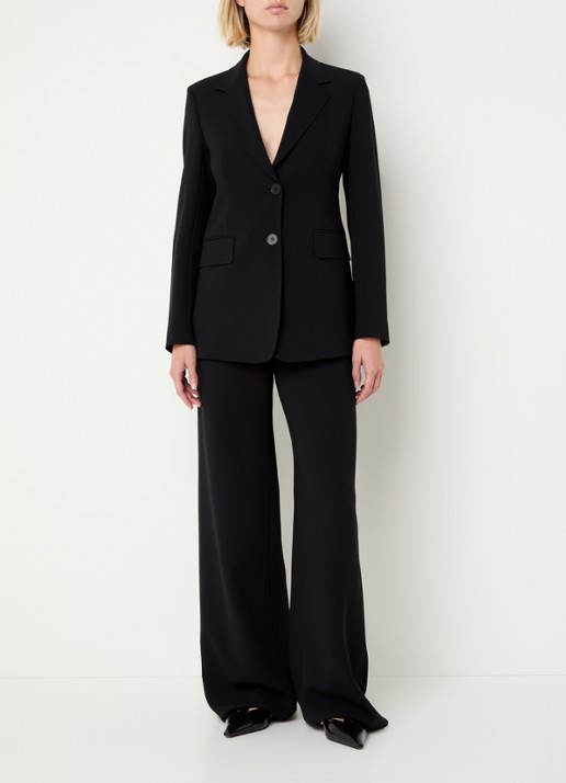 Max Mara Linz blazer met schoudervulling - voorkant 2 zwart