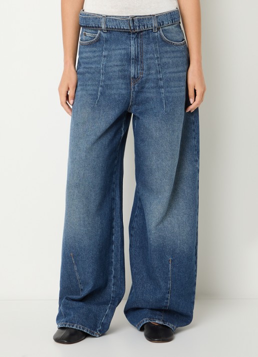 Max Mara Madia high waist wide leg jeans met medium wassing