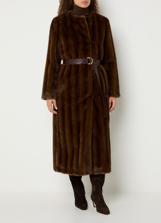 Max Mara Mantel van imitatiebont