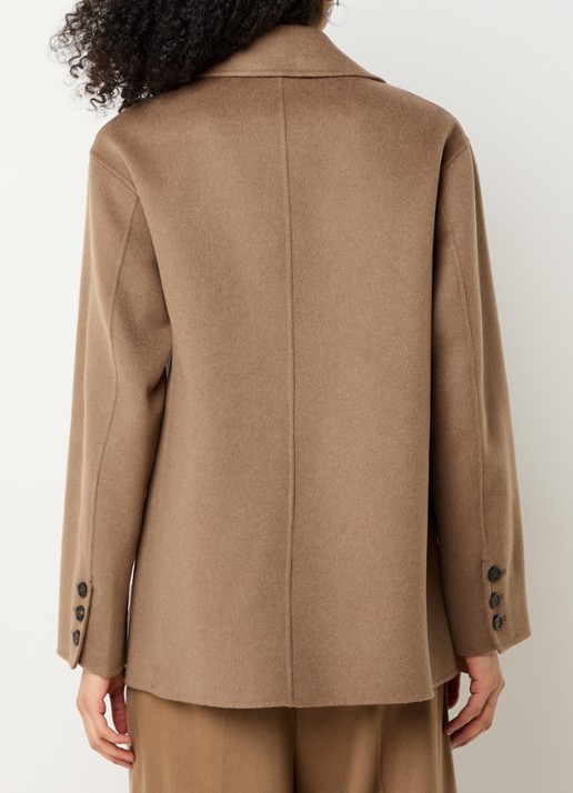 Max Mara Mantel van wol met steekzakken - achterkant 2 bruin