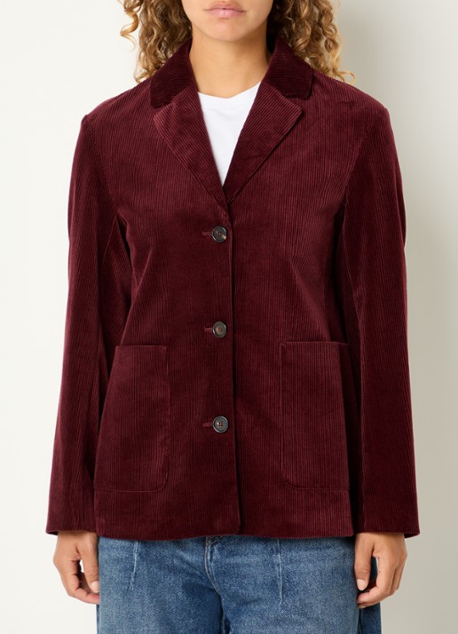 Max Mara Maranta blazer van corduroy met opgestikte zakken