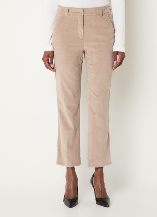 Max Mara Marruca mid waist cropped bootcut fit chino van fluweel