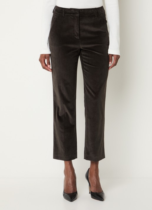 Max Mara Marruca mid waist cropped bootcut fit chino van fluweel