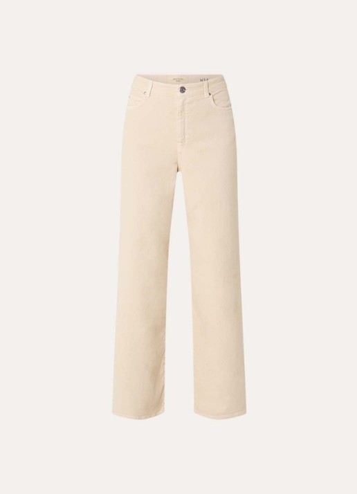 Max Mara Medina high waist straight leg jeans met gekleurde wassing - voorkant zand