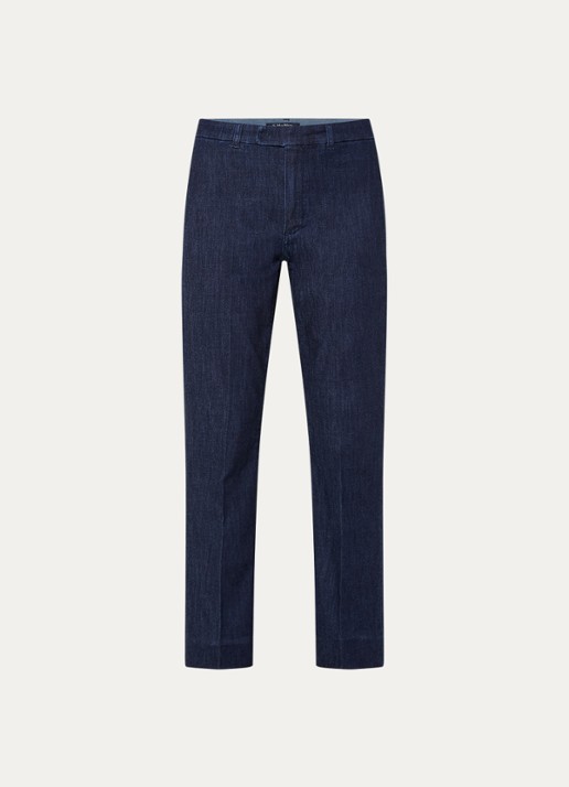 Max Mara Mid waist slim fit jeans met donkere wassing - voorkant 2 indigo